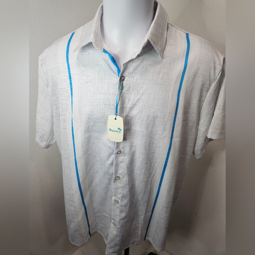 NWT Royaura Hawaiian Button Short-sleeve Men's XXL